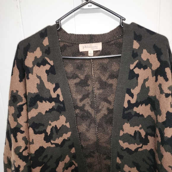 Philosophy Boho Camo Sweater Jacket - Picture 8 of 11